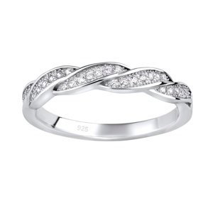 Stříbrný prsten IRIS s mikro zirkony velikost obvod 53 mm