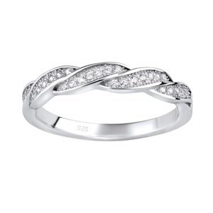 Stříbrný prsten IRIS s mikro zirkony velikost obvod 47 mm