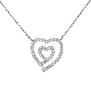 Stříbrný náhrdelník srdce Marion s Brilliance Zirconia