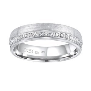Snubní stříbrný prsten PARADISE v provedení se zirkony pro ženy velikost obvod 63 mm