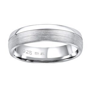 Snubní stříbrný prsten PARADISE v provedení bez kamene pro muže i ženy velikost obvod 74 mm