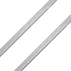 Stříbrný plochý náhrdelník hádek Valencia 4,5 mm