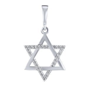 Stříbrný přívěsek židovské hvězdy Ruth s Brilliance Zirconia