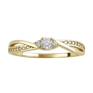 Zlatý prsten Ellen s Brilliance Zirconia - Y velikost obvod 58 mm