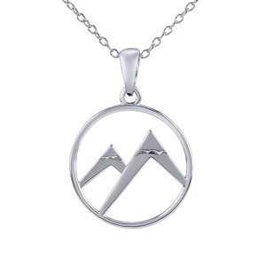 Stříbrný náhrdelník s přívěskem hor Monty