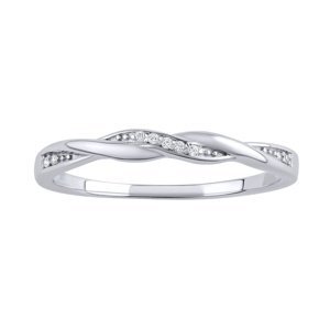 Stříbrný prsten Asumi pletený s Brilliance Zirconia velikost obvod 48 mm