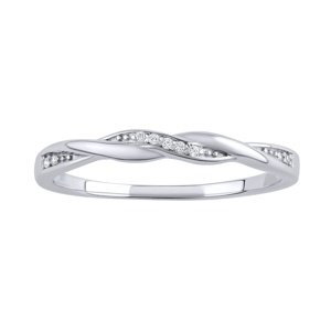 Stříbrný prsten Asumi pletený s Brilliance Zirconia velikost obvod 52 mm