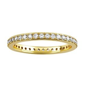 Stříbrný/pozlacený prsten Samira s čirými Brilliance Zirconia velikost obvod 58 mm