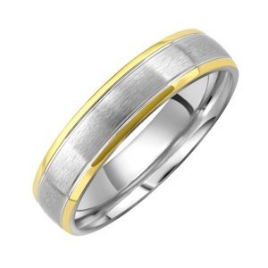 Snubní ocelový prsten JOURNEY pro muže i ženy velikost obvod 58 mm