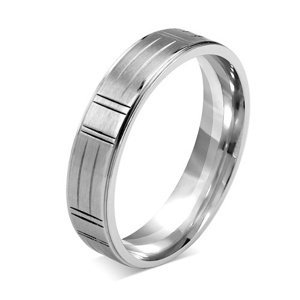 L´AMOUR snubní ocelový prsten 5mm velikost obvod 54 mm