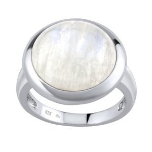 Stříbrný prsten s přírodním Měsíčním kamenem velikost obvod 57 mm