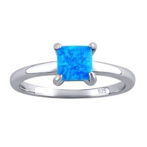 Stříbrný prsten Ebbie s modrým opálem velikost obvod 60 mm