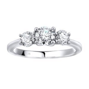 Stříbrný prsten VICTORIA se Swarovski® Zirconia velikost obvod 53 mm
