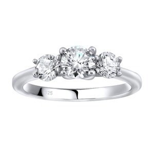 Stříbrný prsten VICTORIA se Swarovski® Zirconia velikost obvod 55 mm