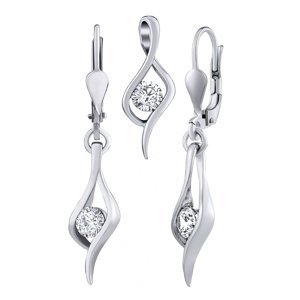 Stříbrný set šperků Brixie náušnice a přívěsek s Brilliance Zirconia