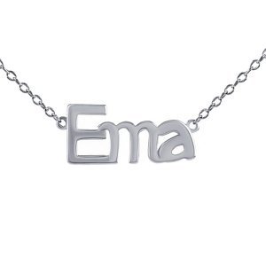 Stříbrný řetízek se jménem Ema