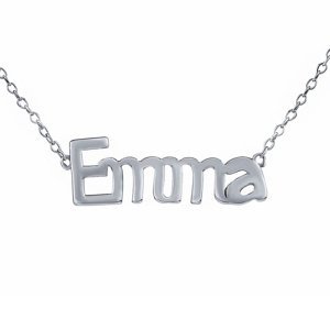 Stříbrný řetízek se jménem Emma