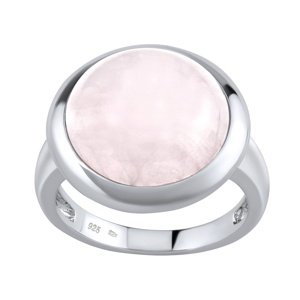 Stříbrný prsten s přírodním Růženínem velikost obvod 47 mm
