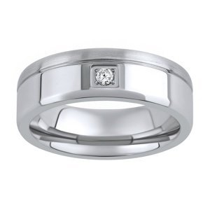 Ocelový prsten - snubní - pro ženy RC2028-Z velikost obvod 57 mm