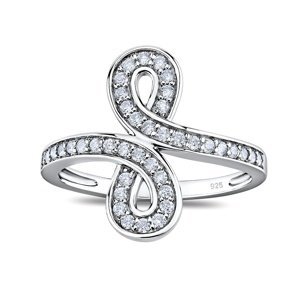 Stříbrný prsten INFINITY s Brilliance Zirconia velikost obvod 61 mm