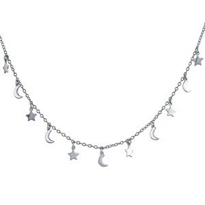 Stříbrný náhrdelník s ozdobami Midnight Sky