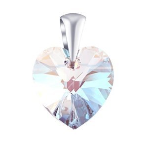 Stříbrný přívěsek srdce 14mm se Swarovski® Crystals Shimmer