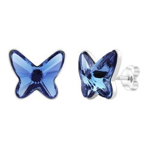 Stříbrné náušnice motýlek se  Swarovski® Crystals