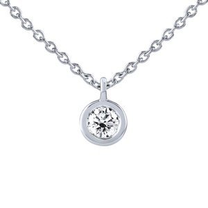 Diamantový náhrdelník Manhattan v bílém zlatě - 0,09 ct
