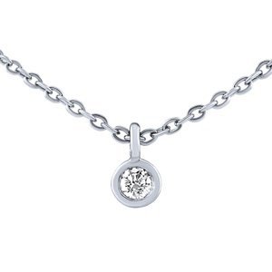 Diamantový náhrdelník Manhattan v bílém zlatě - 0,03ct