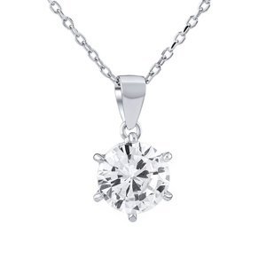 Luxusní stříbrný náhrdelník VIVIANA s čirým Brilliance Zirconia