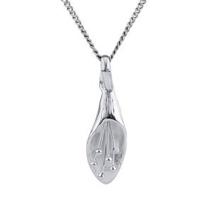Stříbrný náhrdelník s přívěskem květu Luran
