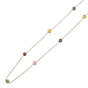 Zlatý náhrdelník Fleur s kuličkami Brilliance Zirconia 14kt