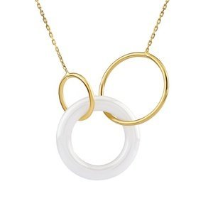 Zlatý náhrdelník Polina s přívěskem 3 kroužků