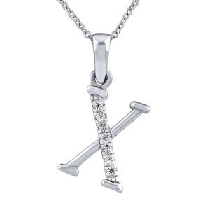 Stříbrný náhrdelník s přívěskem písmene X s Brilliance Zirconia