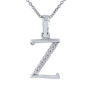 Stříbrný náhrdelník s přívěskem písmene Z s Brilliance Zirconia