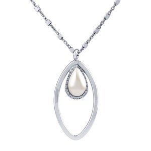Stříbrný náhrdelník Moana s přívěskem s pravou perlou