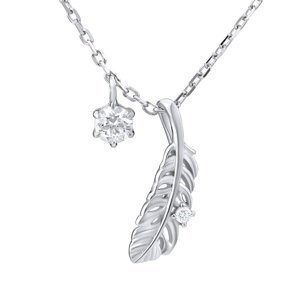 Stříbrný náhrdelník s pírkem se Swarovski® Zirconia