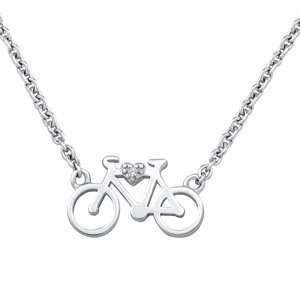 Stříbrný náhrdelník cyklistické kolo