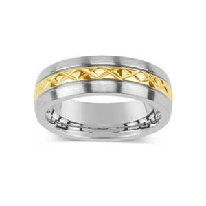 Snubní ocelový prsten pro muže a ženy KMR10006 velikost obvod 52 mm