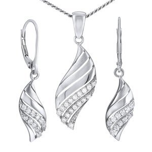 Stříbrný set šperků STORMI - náušnice a přívěsek