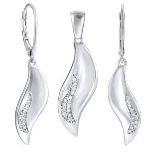 Stříbrný set šperků FLORENCE - náušnice a přívěsek