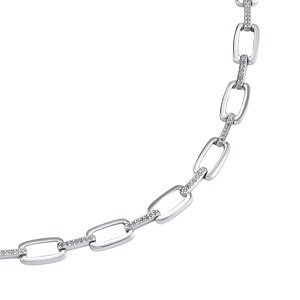Luxusní stříbrný náhrdelník VEDA se zirkony