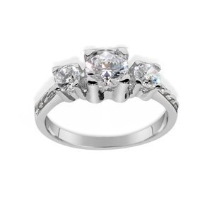Stříbrný prsten VIA se Swarovski® Zirconia velikost obvod 57 mm
