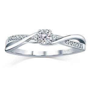 Stříbrný prsten se Swarovski® Zirconia velikost obvod 46 mm