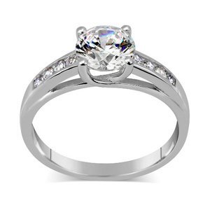 Stříbrný prsten EXCLUSIVE se Swarovski Zirconia velikost obvod 59 mm