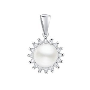 Stříbrný přívěsek VERA s bílou přírodní perlou