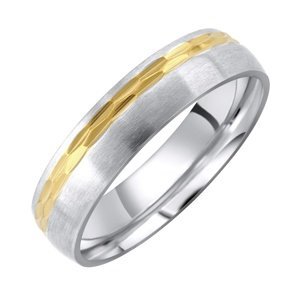 L´AMOUR snubní ocelový prsten pro muže a ženy velikost obvod 74 mm