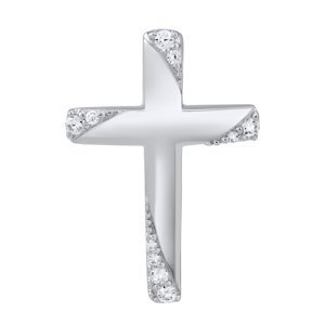 Stříbrný přívěsek křížek Matthew se zirkony