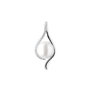 Stříbrný přívěsek Zoe s bílou pravou přírodní perlou