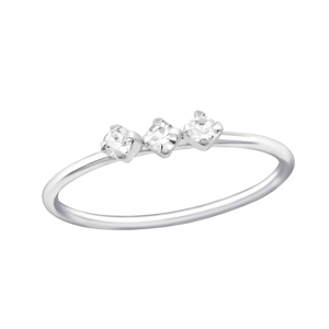 OLIVIE Stříbrný prsten s krystaly 0661 Velikost prstenů: 6 (EU: 51 - 53) Ag 925; ≤0,75 g.